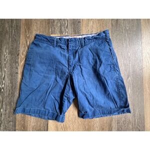 G&M Chino Shorts Mens 34 Blue‎ Cotton Casual Classic Summer Everyday